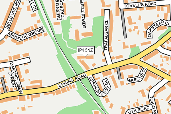 IP4 5NZ map - OS OpenMap – Local (Ordnance Survey) IP4 5NZ map - OS OpenMap – Local (Ordnance Survey)