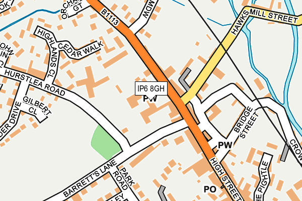 IP6 8GH map - OS OpenMap – Local (Ordnance Survey) IP6 8GH map - OS OpenMap – Local (Ordnance Survey)