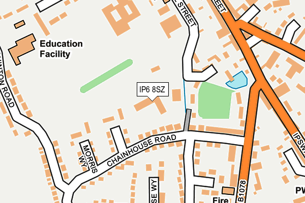 IP6 8SZ map - OS OpenMap – Local (Ordnance Survey) IP6 8SZ map - OS OpenMap – Local (Ordnance Survey)