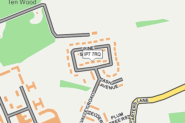 IP7 7RQ map - OS OpenMap – Local (Ordnance Survey) IP7 7RQ map - OS OpenMap – Local (Ordnance Survey)