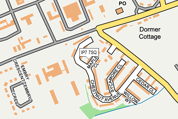 IP7 7SQ map - OS OpenMap – Local (Ordnance Survey) IP7 7SQ map - OS OpenMap – Local (Ordnance Survey)