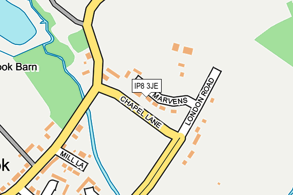IP8 3JE map - OS OpenMap – Local (Ordnance Survey) IP8 3JE map - OS OpenMap – Local (Ordnance Survey)