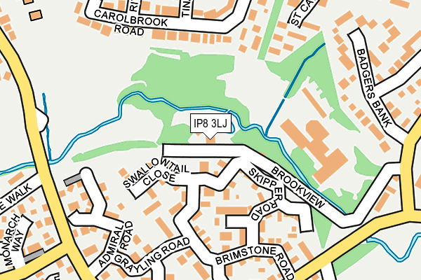 IP8 3LJ map - OS OpenMap – Local (Ordnance Survey) IP8 3LJ map - OS OpenMap – Local (Ordnance Survey)