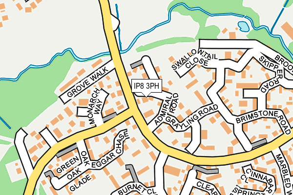 IP8 3PH map - OS OpenMap – Local (Ordnance Survey) IP8 3PH map - OS OpenMap – Local (Ordnance Survey)