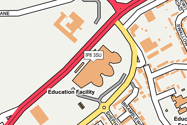 IP8 3SU map - OS OpenMap – Local (Ordnance Survey) IP8 3SU map - OS OpenMap – Local (Ordnance Survey)