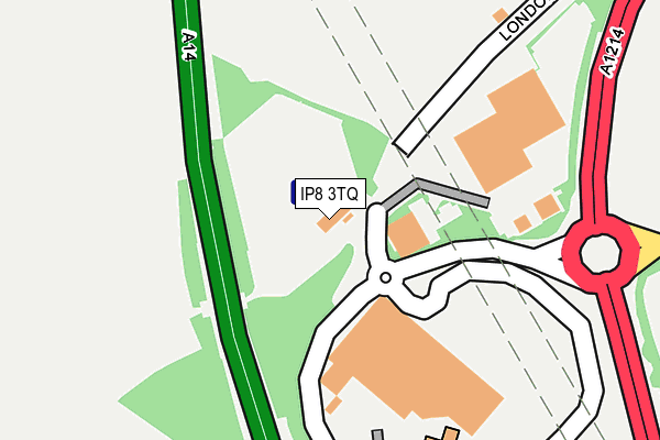 IP8 3TQ map - OS OpenMap – Local (Ordnance Survey) IP8 3TQ map - OS OpenMap – Local (Ordnance Survey)