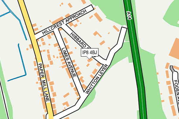 IP8 4BJ map - OS OpenMap – Local (Ordnance Survey) IP8 4BJ map - OS OpenMap – Local (Ordnance Survey)