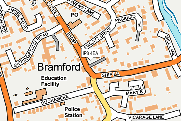 IP8 4EA map - OS OpenMap – Local (Ordnance Survey) IP8 4EA map - OS OpenMap – Local (Ordnance Survey)