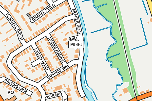 IP8 4HJ map - OS OpenMap – Local (Ordnance Survey) IP8 4HJ map - OS OpenMap – Local (Ordnance Survey)