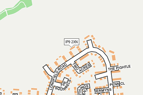 IP9 2XN map - OS OpenMap – Local (Ordnance Survey) IP9 2XN map - OS OpenMap – Local (Ordnance Survey)