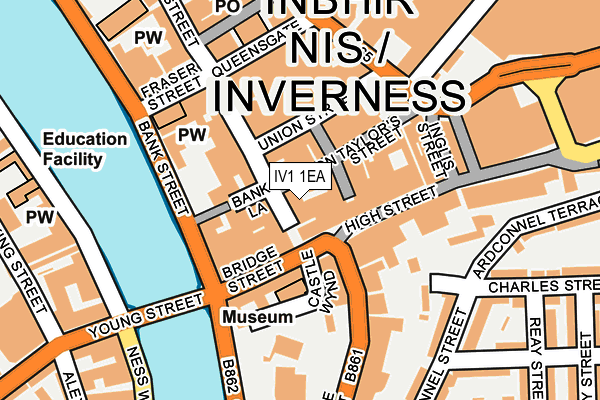 IV1 1EA map - OS OpenMap – Local (Ordnance Survey) IV1 1EA map - OS OpenMap – Local (Ordnance Survey)
