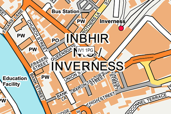 IV1 1PG map - OS OpenMap – Local (Ordnance Survey) IV1 1PG map - OS OpenMap – Local (Ordnance Survey)