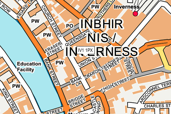IV1 1PX map - OS OpenMap – Local (Ordnance Survey) IV1 1PX map - OS OpenMap – Local (Ordnance Survey)