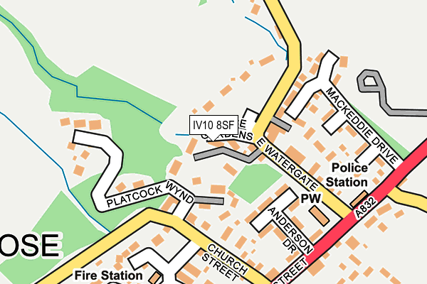 IV10 8SF map - OS OpenMap – Local (Ordnance Survey)