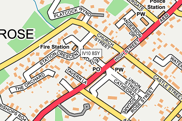 IV10 8SY map - OS OpenMap – Local (Ordnance Survey)