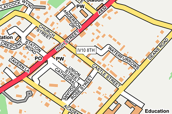 IV10 8TH map - OS OpenMap – Local (Ordnance Survey)