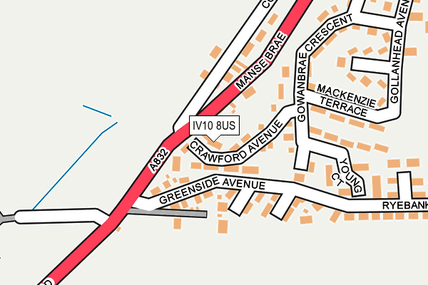 IV10 8US map - OS OpenMap – Local (Ordnance Survey)