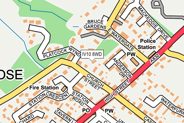 IV10 8WD map - OS OpenMap – Local (Ordnance Survey)