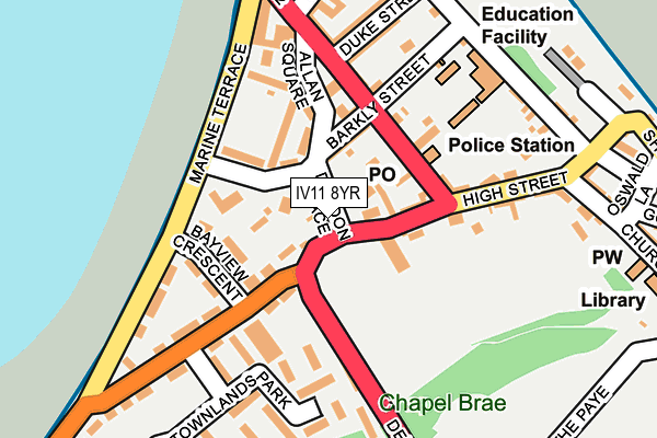 IV11 8YR map - OS OpenMap – Local (Ordnance Survey) IV11 8YR map - OS OpenMap – Local (Ordnance Survey)