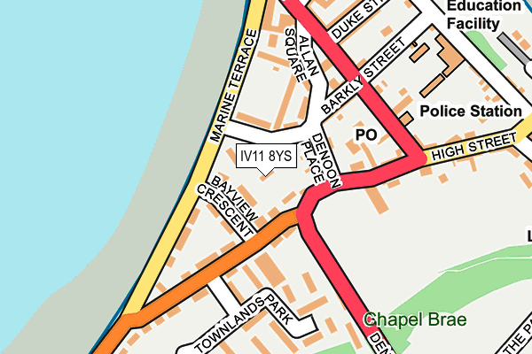 IV11 8YS map - OS OpenMap – Local (Ordnance Survey) IV11 8YS map - OS OpenMap – Local (Ordnance Survey)