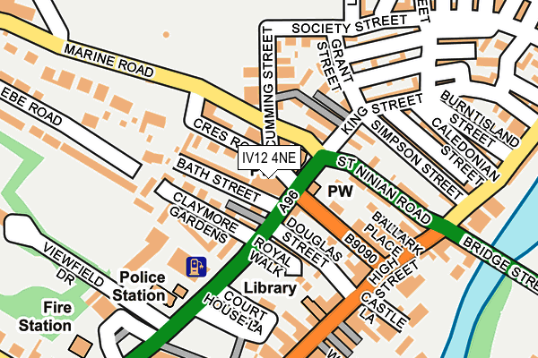 IV12 4NE map - OS OpenMap – Local (Ordnance Survey) IV12 4NE map - OS OpenMap – Local (Ordnance Survey)