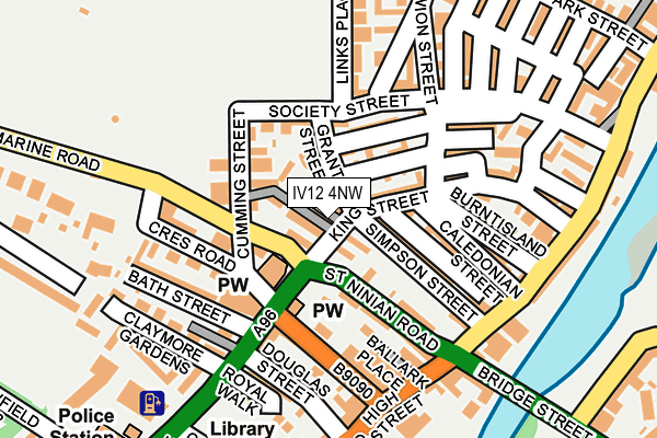 IV12 4NW map - OS OpenMap – Local (Ordnance Survey) IV12 4NW map - OS OpenMap – Local (Ordnance Survey)