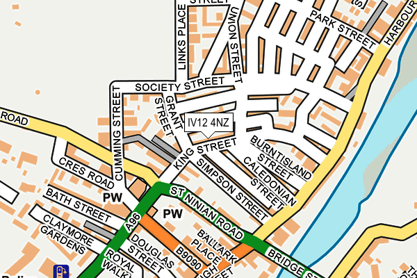 IV12 4NZ map - OS OpenMap – Local (Ordnance Survey) IV12 4NZ map - OS OpenMap – Local (Ordnance Survey)