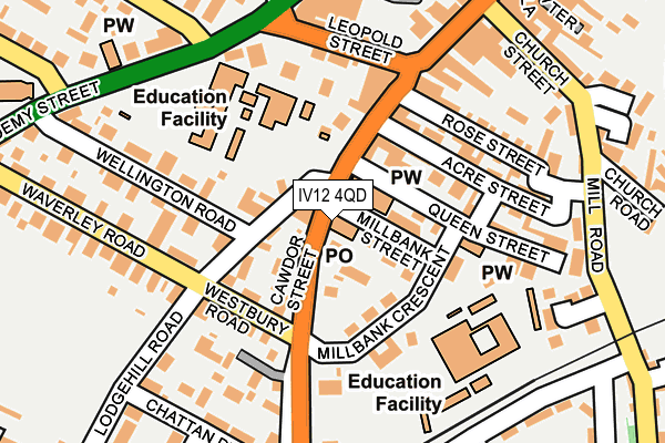 IV12 4QD map - OS OpenMap – Local (Ordnance Survey) IV12 4QD map - OS OpenMap – Local (Ordnance Survey)