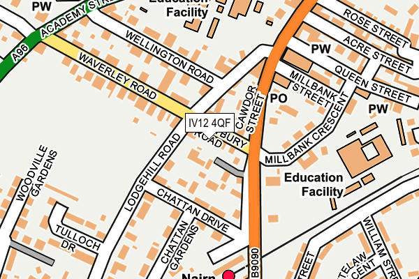 IV12 4QF map - OS OpenMap – Local (Ordnance Survey) IV12 4QF map - OS OpenMap – Local (Ordnance Survey)