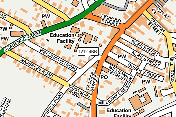 IV12 4RB map - OS OpenMap – Local (Ordnance Survey)