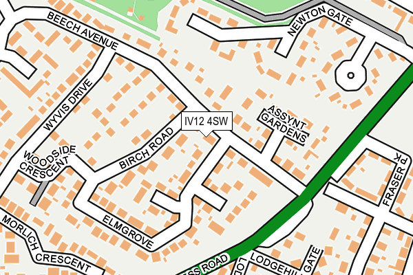 IV12 4SW map - OS OpenMap – Local (Ordnance Survey) IV12 4SW map - OS OpenMap – Local (Ordnance Survey)