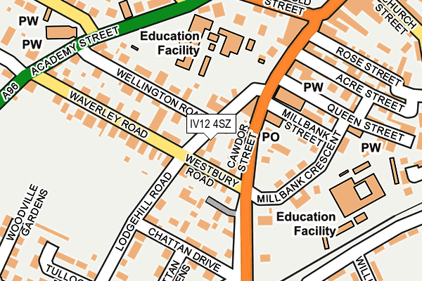 IV12 4SZ map - OS OpenMap – Local (Ordnance Survey) IV12 4SZ map - OS OpenMap – Local (Ordnance Survey)