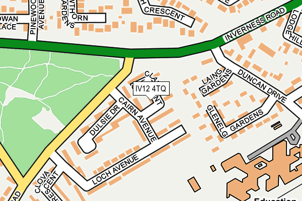 IV12 4TQ map - OS OpenMap – Local (Ordnance Survey) IV12 4TQ map - OS OpenMap – Local (Ordnance Survey)