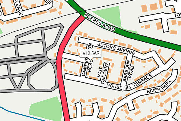 IV12 5AR map - OS OpenMap – Local (Ordnance Survey) IV12 5AR map - OS OpenMap – Local (Ordnance Survey)