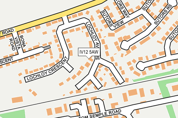 IV12 5AW map - OS OpenMap – Local (Ordnance Survey)