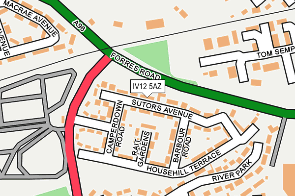 IV12 5AZ map - OS OpenMap – Local (Ordnance Survey) IV12 5AZ map - OS OpenMap – Local (Ordnance Survey)