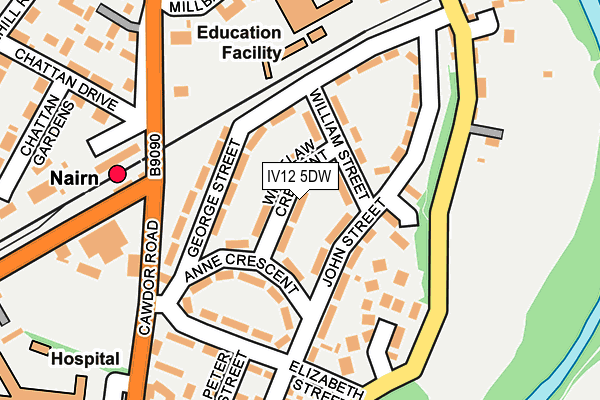IV12 5DW map - OS OpenMap – Local (Ordnance Survey)