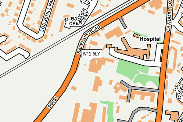 IV12 5LY map - OS OpenMap – Local (Ordnance Survey) IV12 5LY map - OS OpenMap – Local (Ordnance Survey)