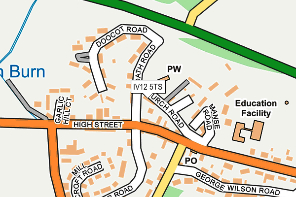 IV12 5TS map - OS OpenMap – Local (Ordnance Survey) IV12 5TS map - OS OpenMap – Local (Ordnance Survey)