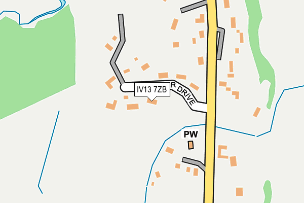 IV13 7ZB map - OS OpenMap – Local (Ordnance Survey) IV13 7ZB map - OS OpenMap – Local (Ordnance Survey)