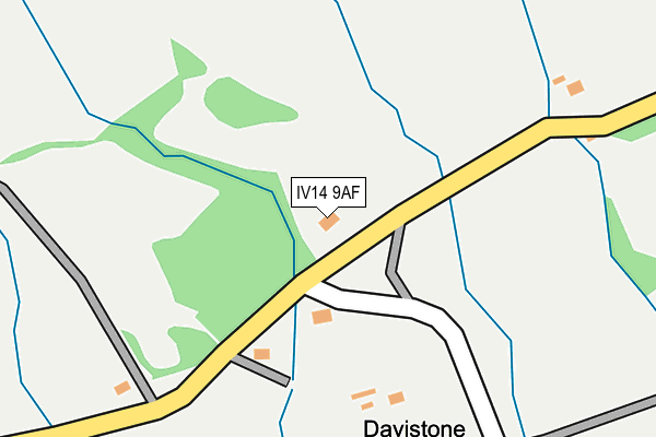 IV14 9AF map - OS OpenMap – Local (Ordnance Survey) IV14 9AF map - OS OpenMap – Local (Ordnance Survey)