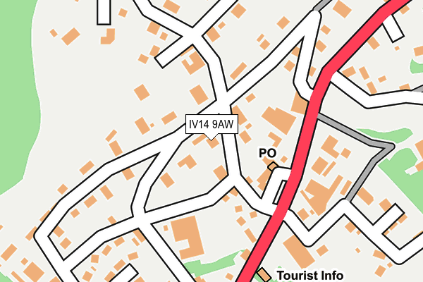IV14 9AW map - OS OpenMap – Local (Ordnance Survey) IV14 9AW map - OS OpenMap – Local (Ordnance Survey)
