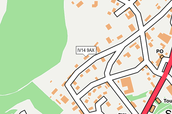 IV14 9AX map - OS OpenMap – Local (Ordnance Survey) IV14 9AX map - OS OpenMap – Local (Ordnance Survey)