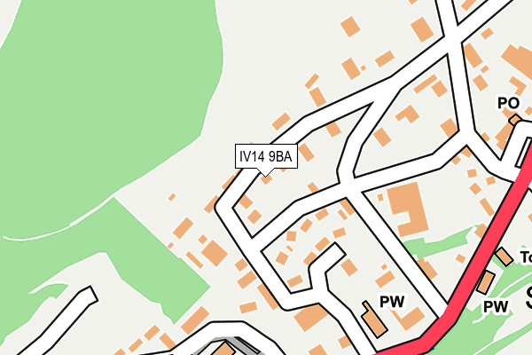 IV14 9BA map - OS OpenMap – Local (Ordnance Survey) IV14 9BA map - OS OpenMap – Local (Ordnance Survey)