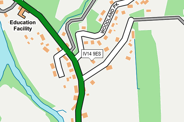 IV14 9ES map - OS OpenMap – Local (Ordnance Survey) IV14 9ES map - OS OpenMap – Local (Ordnance Survey)