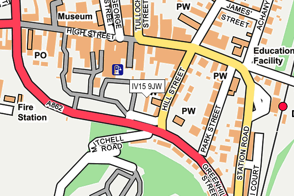 IV15 9JW map - OS OpenMap – Local (Ordnance Survey) IV15 9JW map - OS OpenMap – Local (Ordnance Survey)