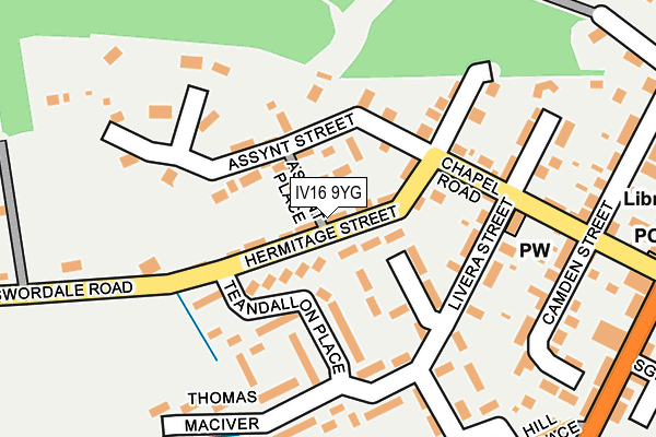 IV16 9YG map - OS OpenMap – Local (Ordnance Survey) IV16 9YG map - OS OpenMap – Local (Ordnance Survey)