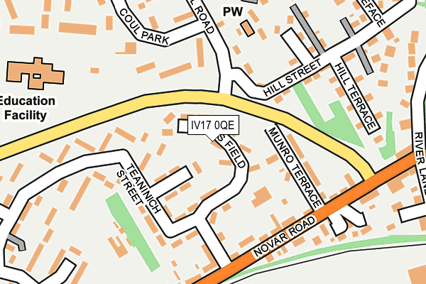 IV17 0QE map - OS OpenMap – Local (Ordnance Survey) IV17 0QE map - OS OpenMap – Local (Ordnance Survey)