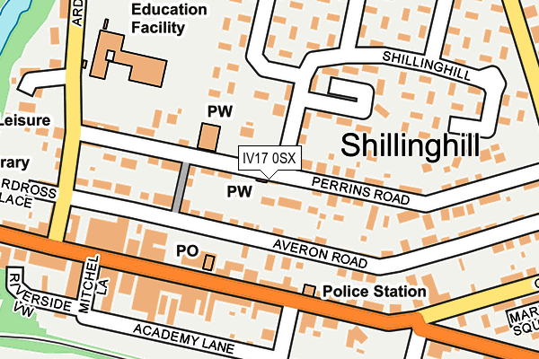 IV17 0SX map - OS OpenMap – Local (Ordnance Survey) IV17 0SX map - OS OpenMap – Local (Ordnance Survey)