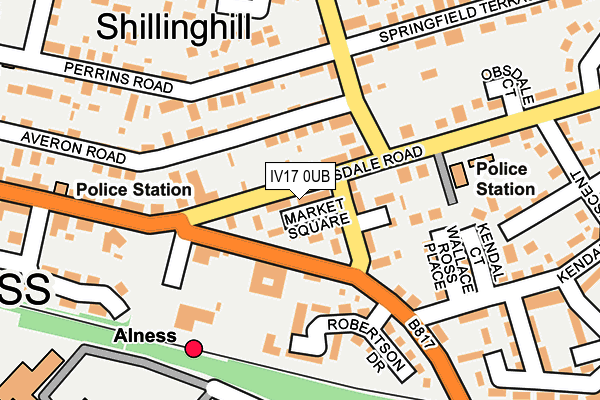 IV17 0UB map - OS OpenMap – Local (Ordnance Survey) IV17 0UB map - OS OpenMap – Local (Ordnance Survey)